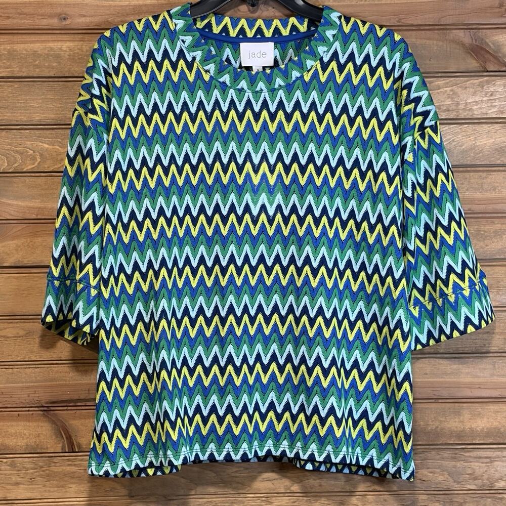 Johnny Was Jade Arden Oversized Blouse Mar Vista Sherbert Size Small Bold Knit